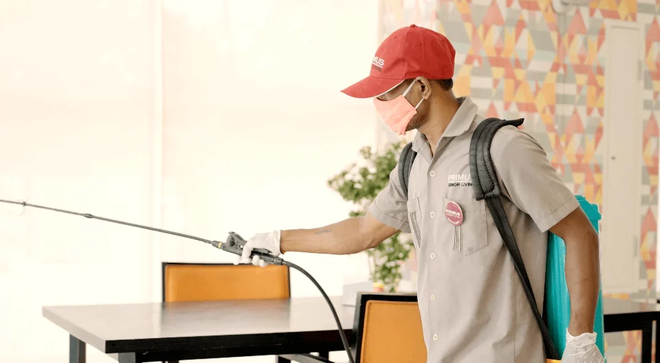 Chore assistance services at Primus Life homes.