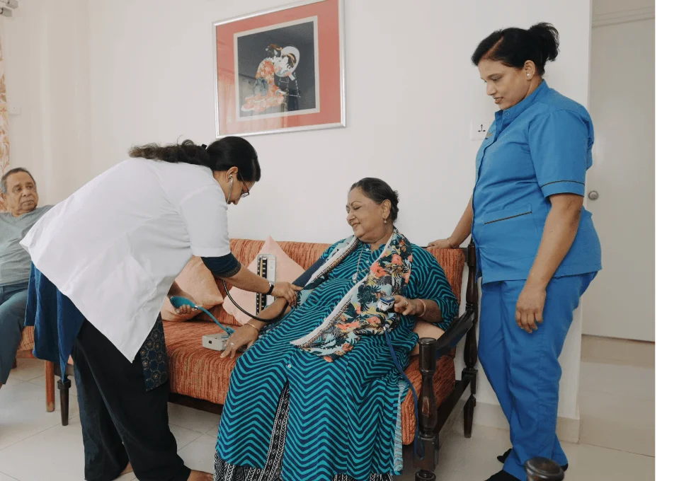 Medical care and facilities for senior health needs.