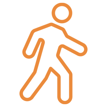 8-walk amenity icon representing walking paths at Primus Darpan.