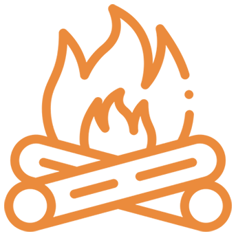 Campfire zone amenity icon at Primus Darpan community.
