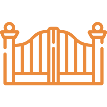 Entrance gate amenity icon at Primus Darpan community entrance area.