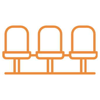 Seating plaza amenity icon at Primus Darpan community.