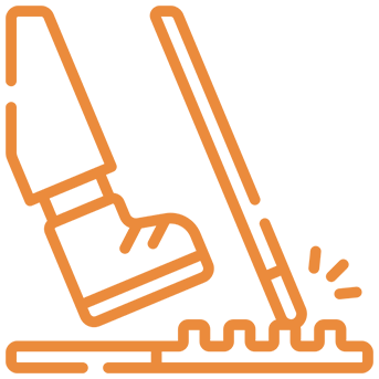 Tactile pathway amenity icon promoting accessibility in the Primus Darpan community areas.