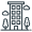 Apartment icon with color background from Primus Darpan site.