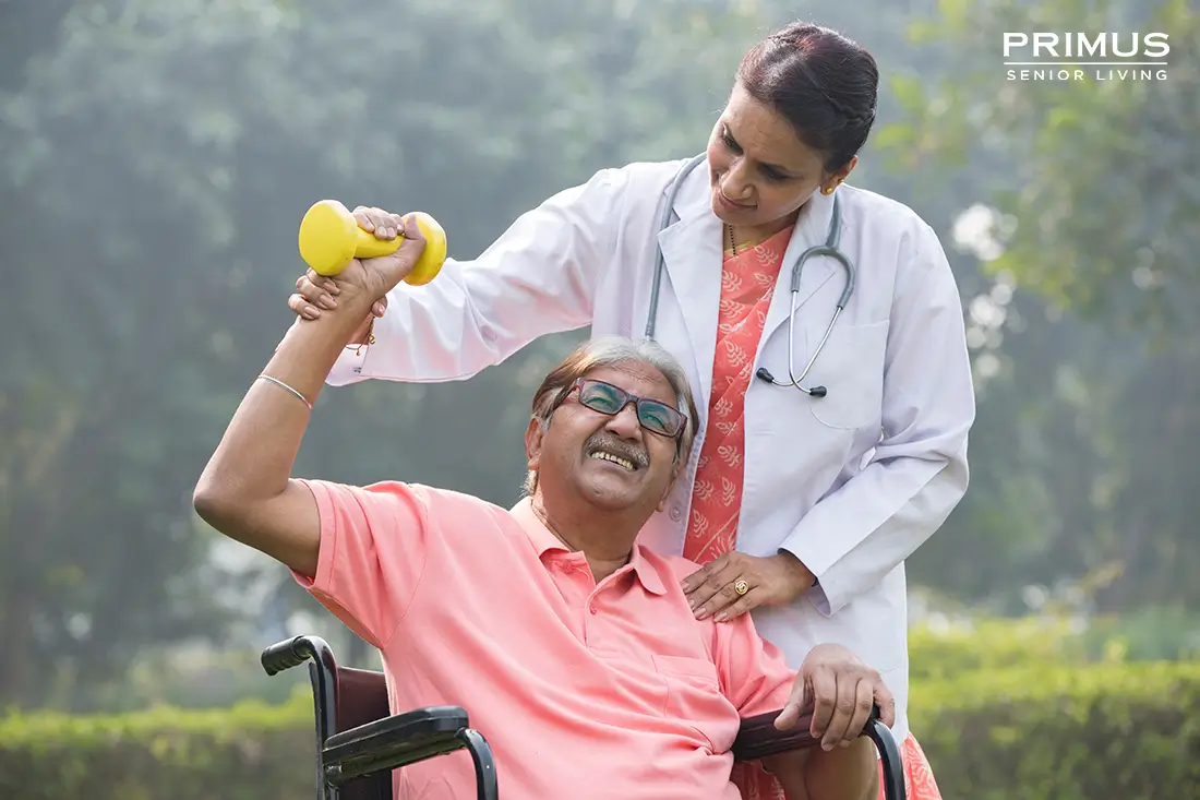 Mobile blog banner for March on senior care solutions (Post 1).